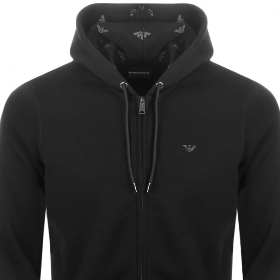 Alternative Image for ProductEmporio Armani Full Zip Hoodie Black2